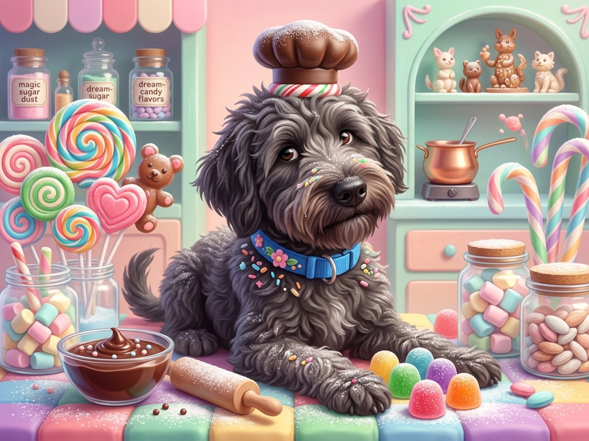 Candy Maker dog art example 1