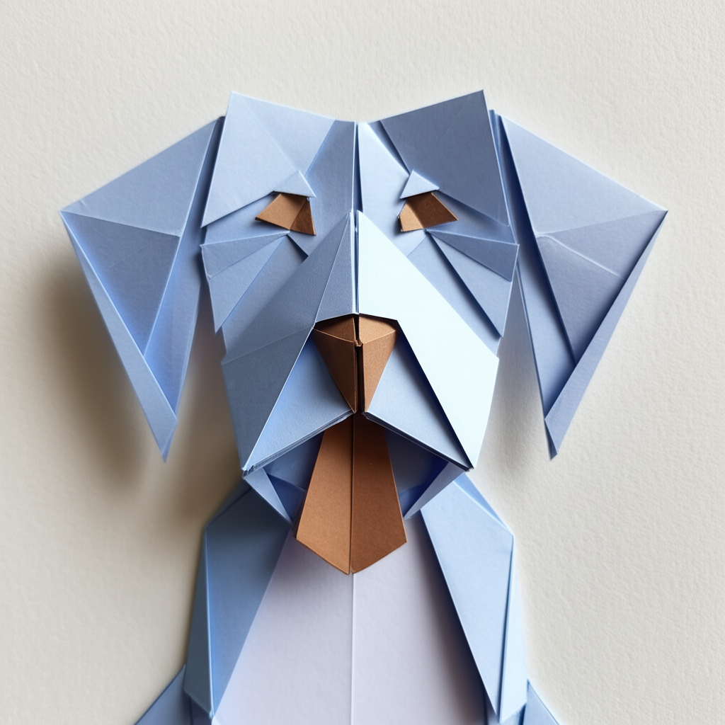 Origami dog art example 1