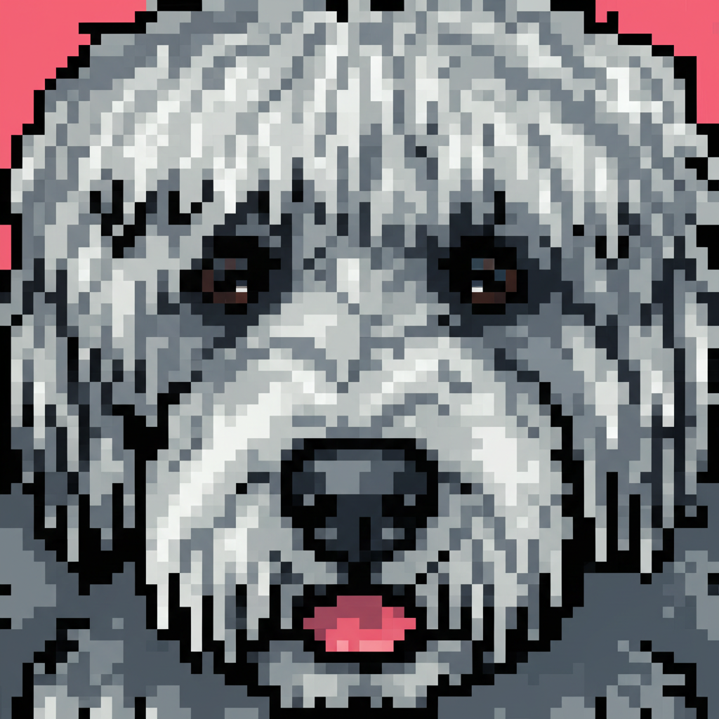 Pixel Art dog art style