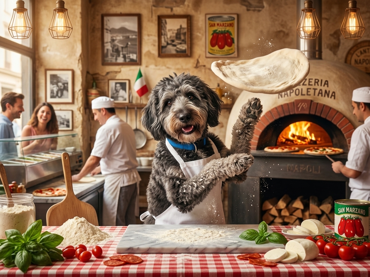 Pizza Chef dog art example 1