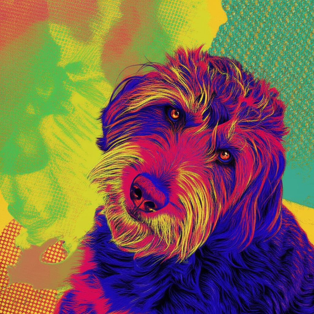 Pop Art dog art style
