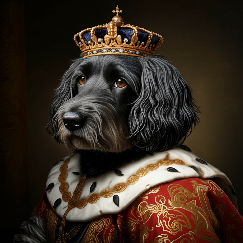 Royal Portrait dog art style