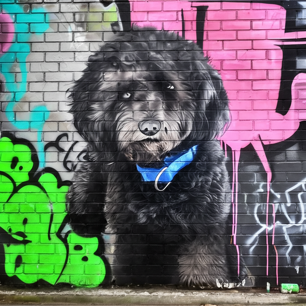 Street Art dog art style