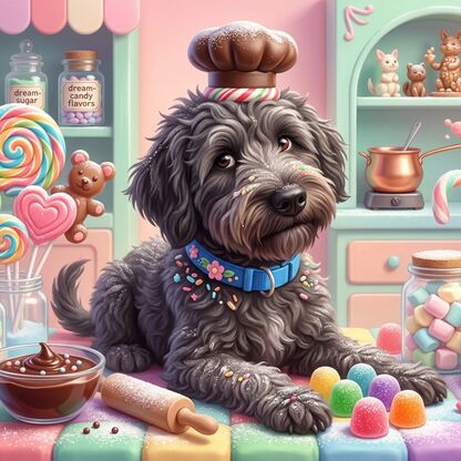 Candy Maker dog art style