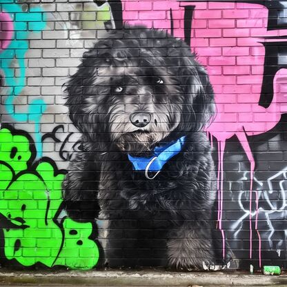 Street Art dog art style